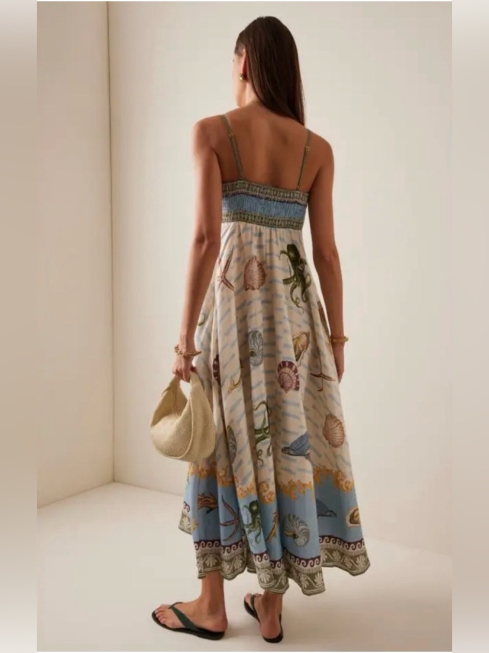 Viral 🐚 Caroline Constas Sea Print Maxi Dress - Picture 4 of 10